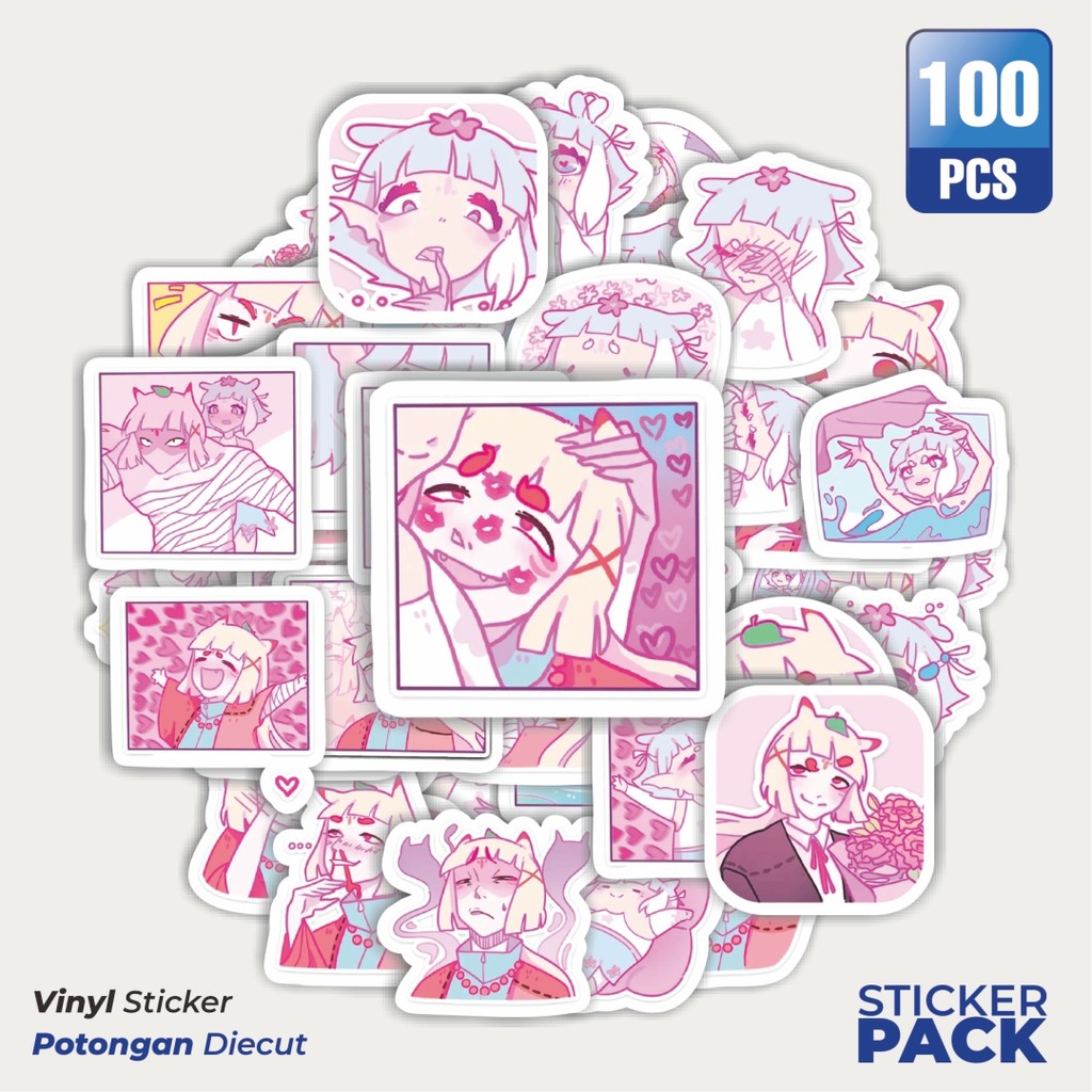 

Stiker Vinyl Stiker Funny Character Lesnaya Waterproof Aesthetic- Untuk Laptop, Motor, dan Helm - Paper Stationery Pack