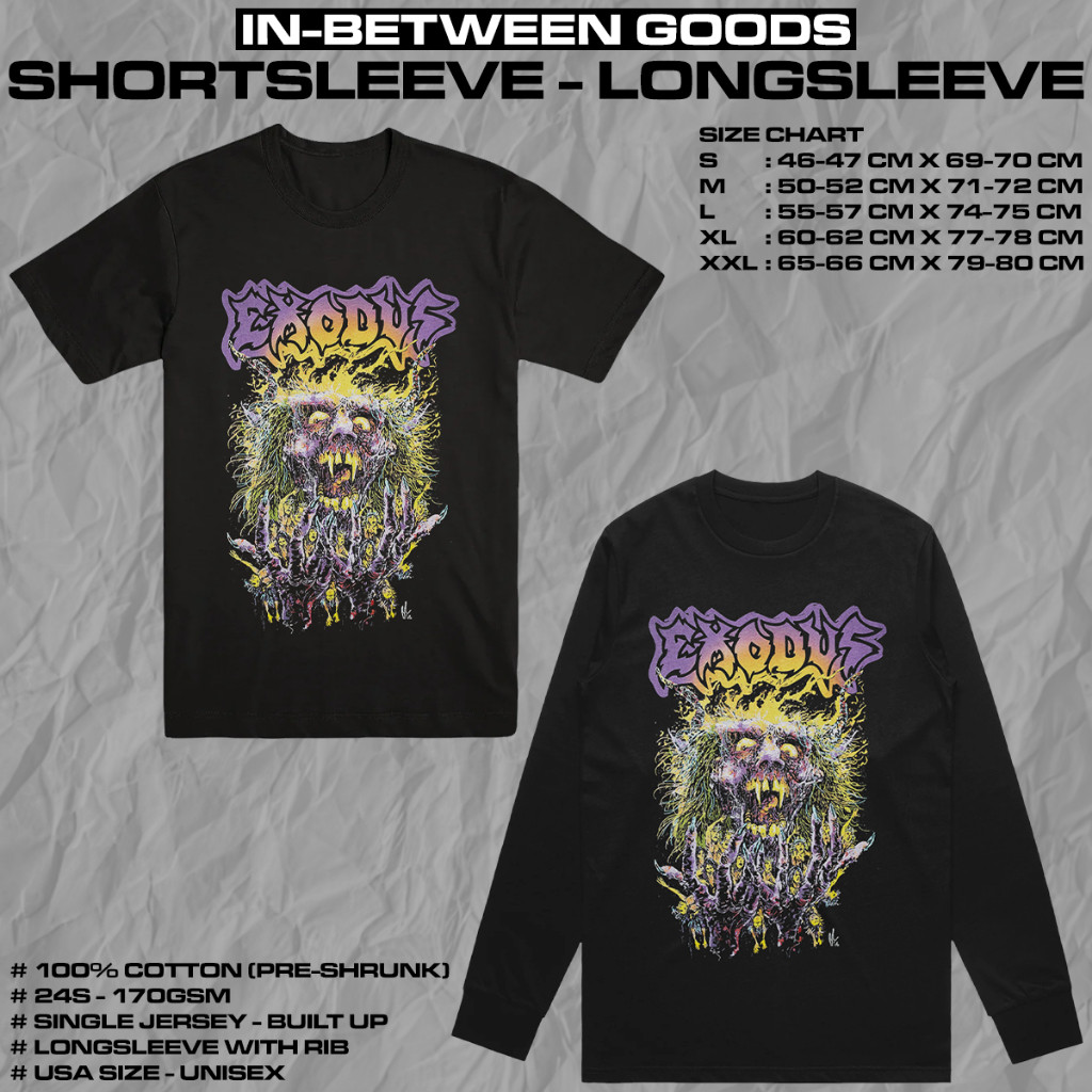 EXODUS - SPLATTER HEAD | T-SHIRT | LONGSLEEVE | BAND MERCH