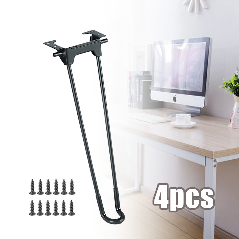 4pcs Furnitur Meja Lipat Kaki DIY 310mm Kaki Meja Hairpin Legs Lipat Kaki Meja Engsel