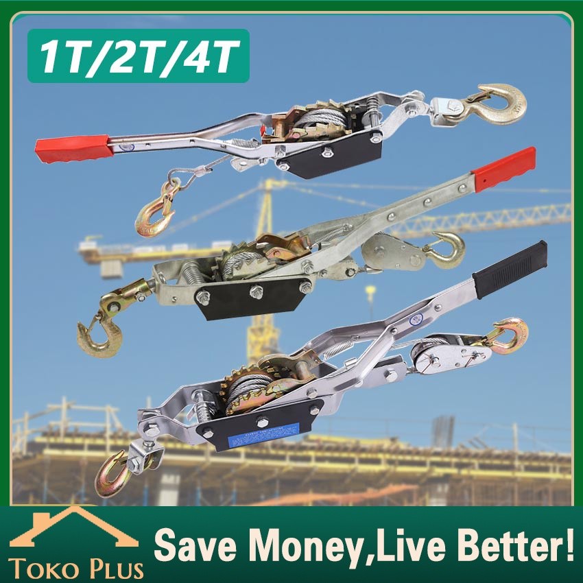 Hand Ratchet Puller Rachet Tracker Hand Takel 1/2/4TON -  Tracktang Kodokan Penarik Kabel Sling Alat