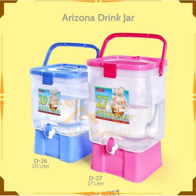 Lion Star Arizona Drink Jar Ukuran 20 Liter Dan 27 Liter Wayer Dispenser Wadah Air Toples Kran / Top