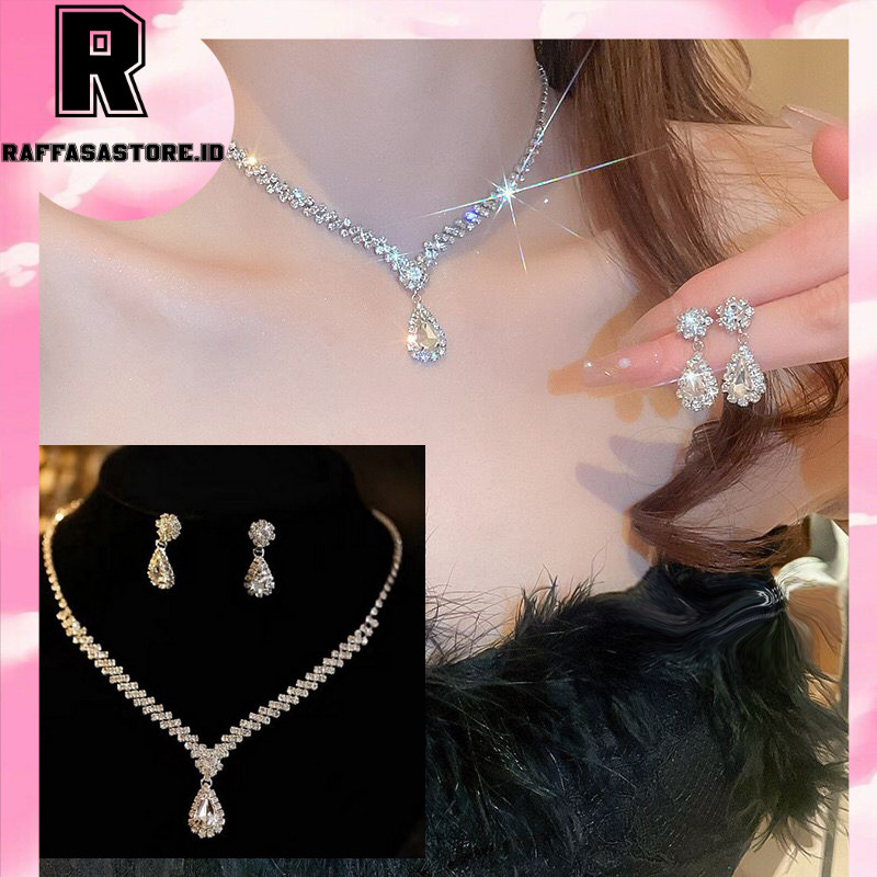 Perhiasan Pesta 1 Set Kalung dan Anting - Aksesoris Pesta