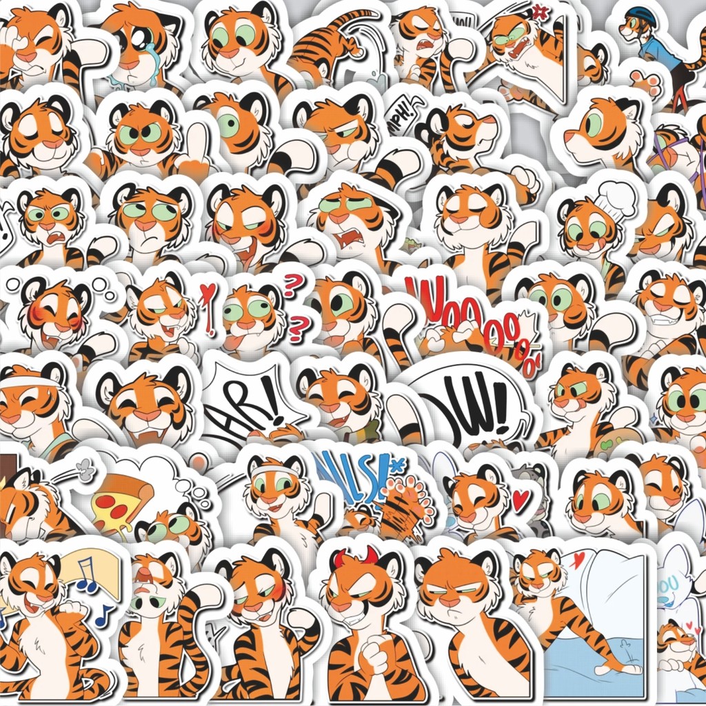 

Stiker Cutting Pack Stiker Funny Character Tora San The Tiger Isi 100Pcs Series Aesthetic Lucu Keren Untuk Koper Bahan Vynil
