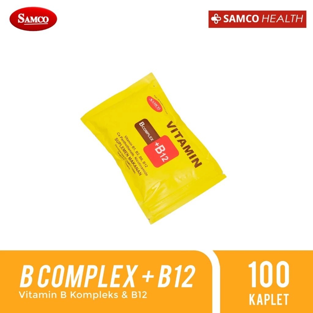 VITAMIN B COMPLEX + B12 SAMCO 100 KAPLET BCOMPLEX VIT B