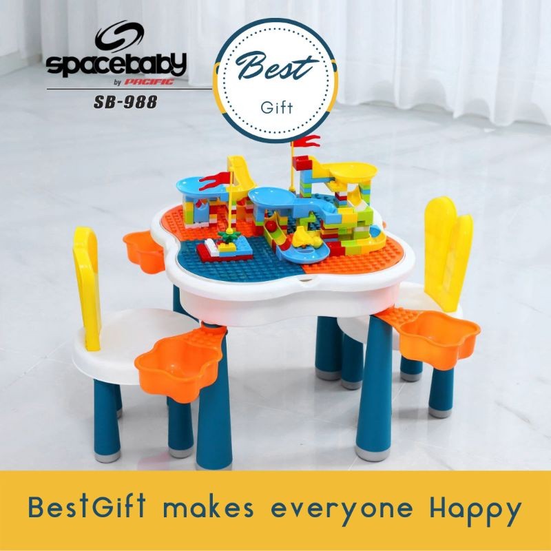 JUKISHOP Multifungtional table 6in1 (free lego) SB-988 spacebaby // SB 9881