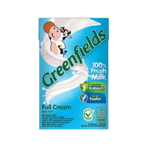 

GREENFIELDS UHT FULL CREAM 105 ML