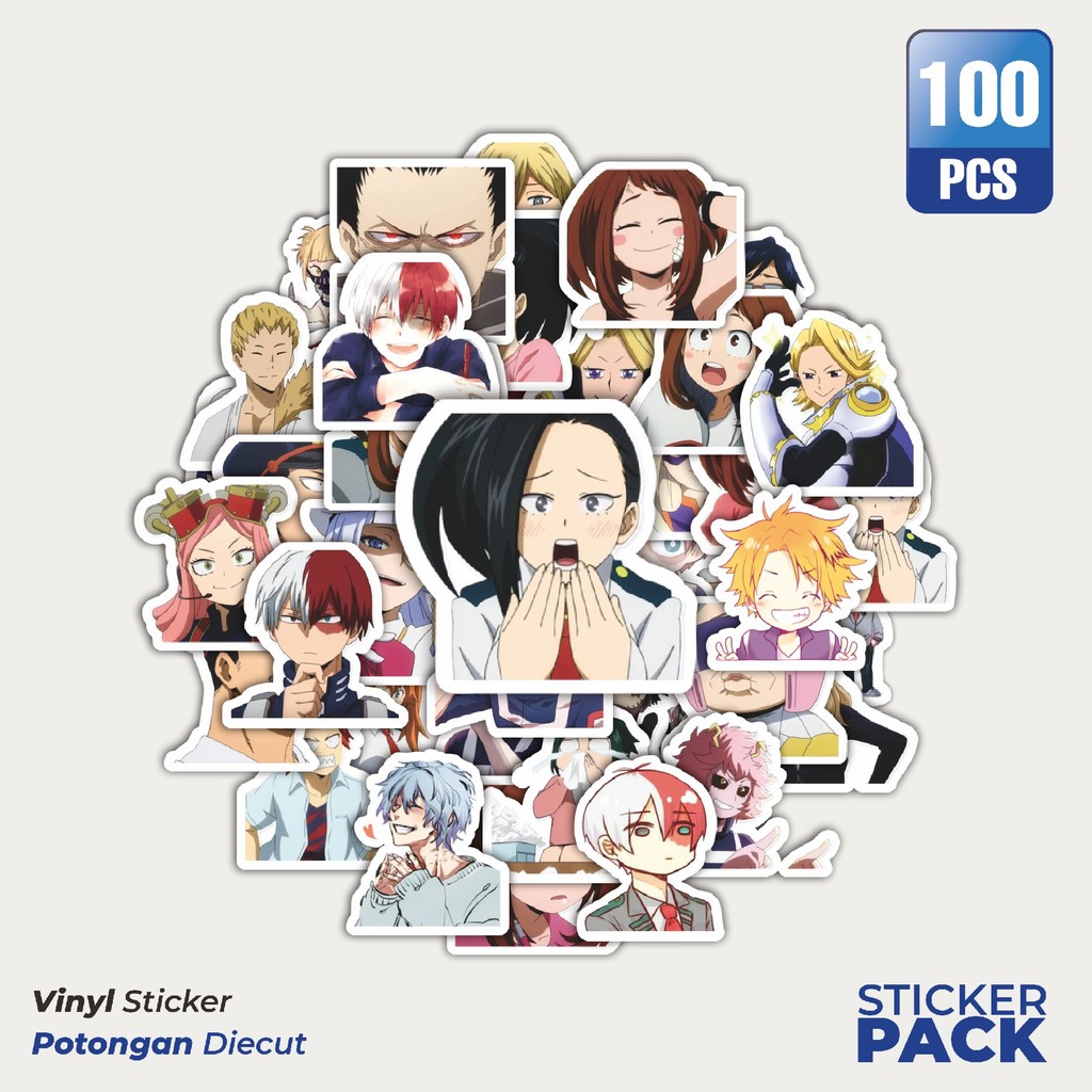 

Stiker Vinyl Stiker Anime My Hero Academia Japan Anime V10 Waterproof Aesthetic- Untuk Laptop, Motor, dan Helm - Paper Stationery Pack