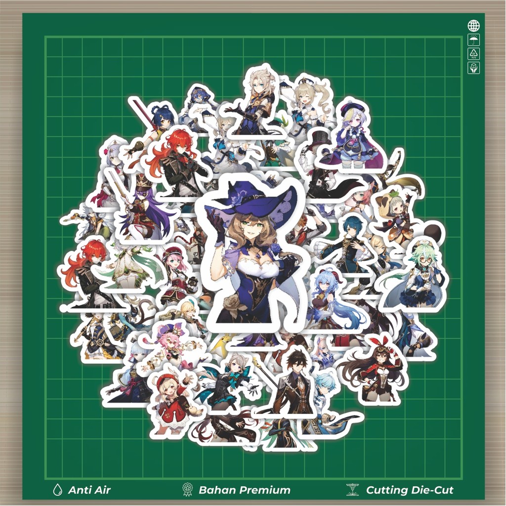 

HOT 50 PCS STIKER Stiker Anime Genshin Impact Stiker Fashion Cars Decal Dingin Kartu Album Custom Vinyl Anti Air- Sticker Aesthetic Buku Journal Koper Casing HP Tablet Laptop Helm Motor Botol Minum