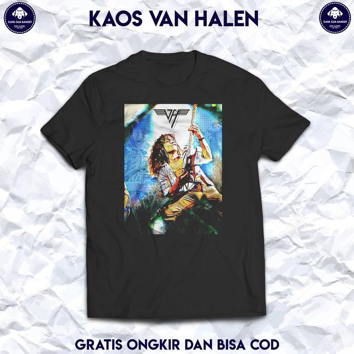 (COD) Kaos Pria dan Wanita. Kaos Band Hard Rock Van Halen Original. - S