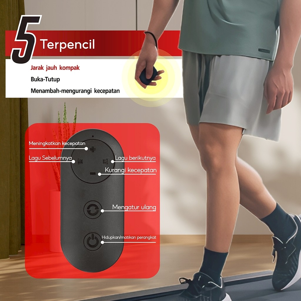 【Promo】【Festival Gaji Day 】Treadmill Listrik Lipat Elektrik Walking Pad lipat murah portable remote 