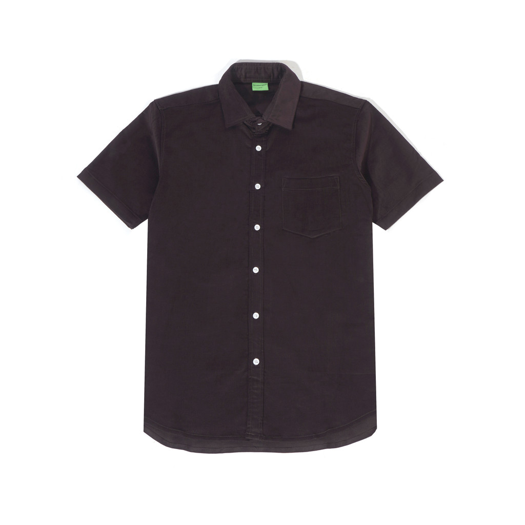 The Don's House VERDE SS - Kemeja Corduroy Lengan Pendek Polos Slimfit Pria Wanita