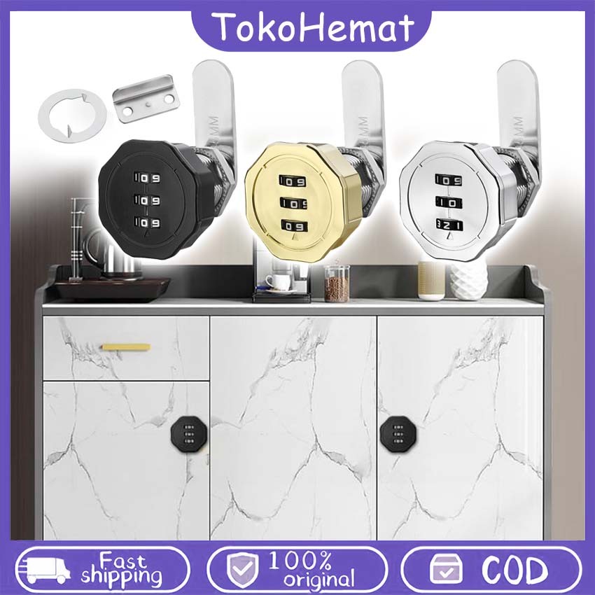 Kunci Camlock Lemari Loker Kunci Kombinasi Untuk Laci/Lemari Kunci Kombinasi 3 Digit Kunci Cabinet