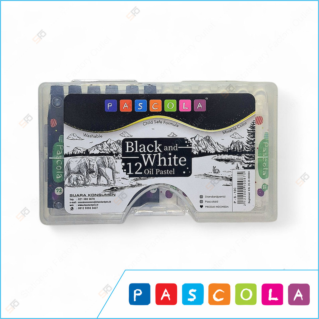 

Crayon Oil Pastel Pascola isi 12 - Black White - P-S-12C - SFO Semarang Official