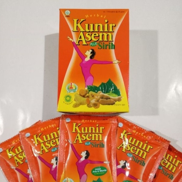 

JAMU KUNIR ASAM PLUS SIRIH CAP LEO 1BOX Isi 5Pcs