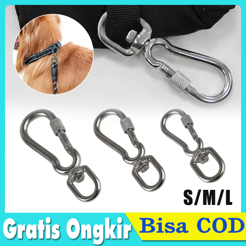 Pengait Tali Logam untuk Tali Anjing Domba Ternak Tas Ransel Peralatan Outdoor