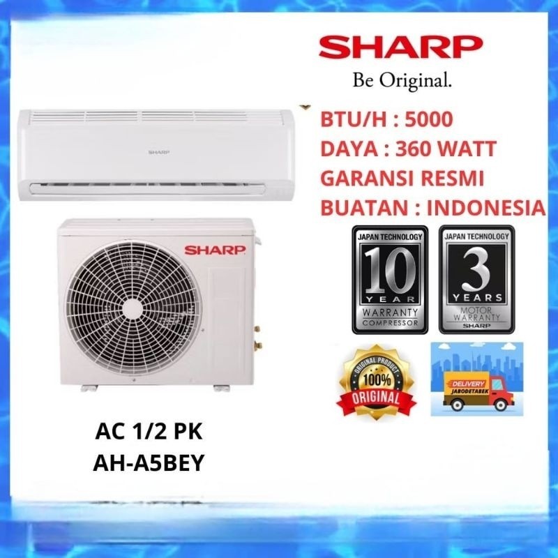 SHARP AC 1/2PK AH-05BEY HEMAT LISTRIK