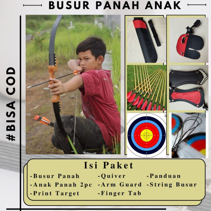 Busur Panah Anak Paket Lengkap