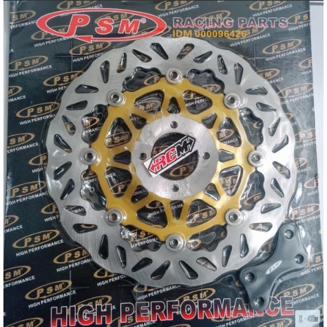 PIRINGAN CAKRAM DEPAN DPN LEBAR BESAR YAMAHA RXKING RX KING RXK RX-KING UK 300MM 300 MM GOLD ORI ORI