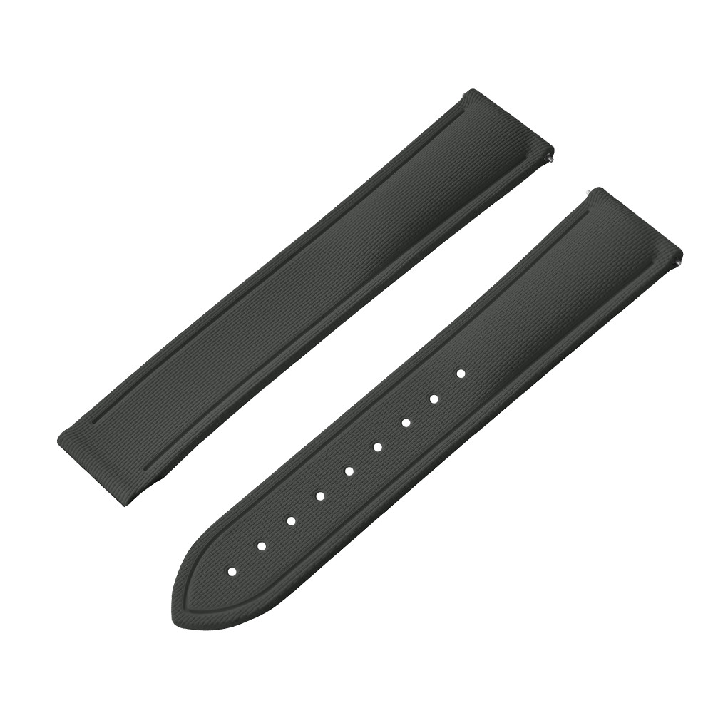 Fit For Cartier Tank Santos Omega Swatch Universal 20mm 21mm 22mm Quick Release FKM Rubber Watch Str