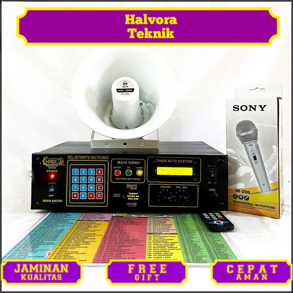 Bel sekolah Otomatis 1set Lengkap