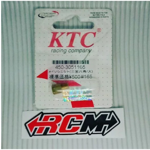 Main Jet MAINJET MJ UK UKURAN 165 VM TM TMX RXKING RX King Ninja RR MERK KTC ORI ORIGINAL KTC RACING