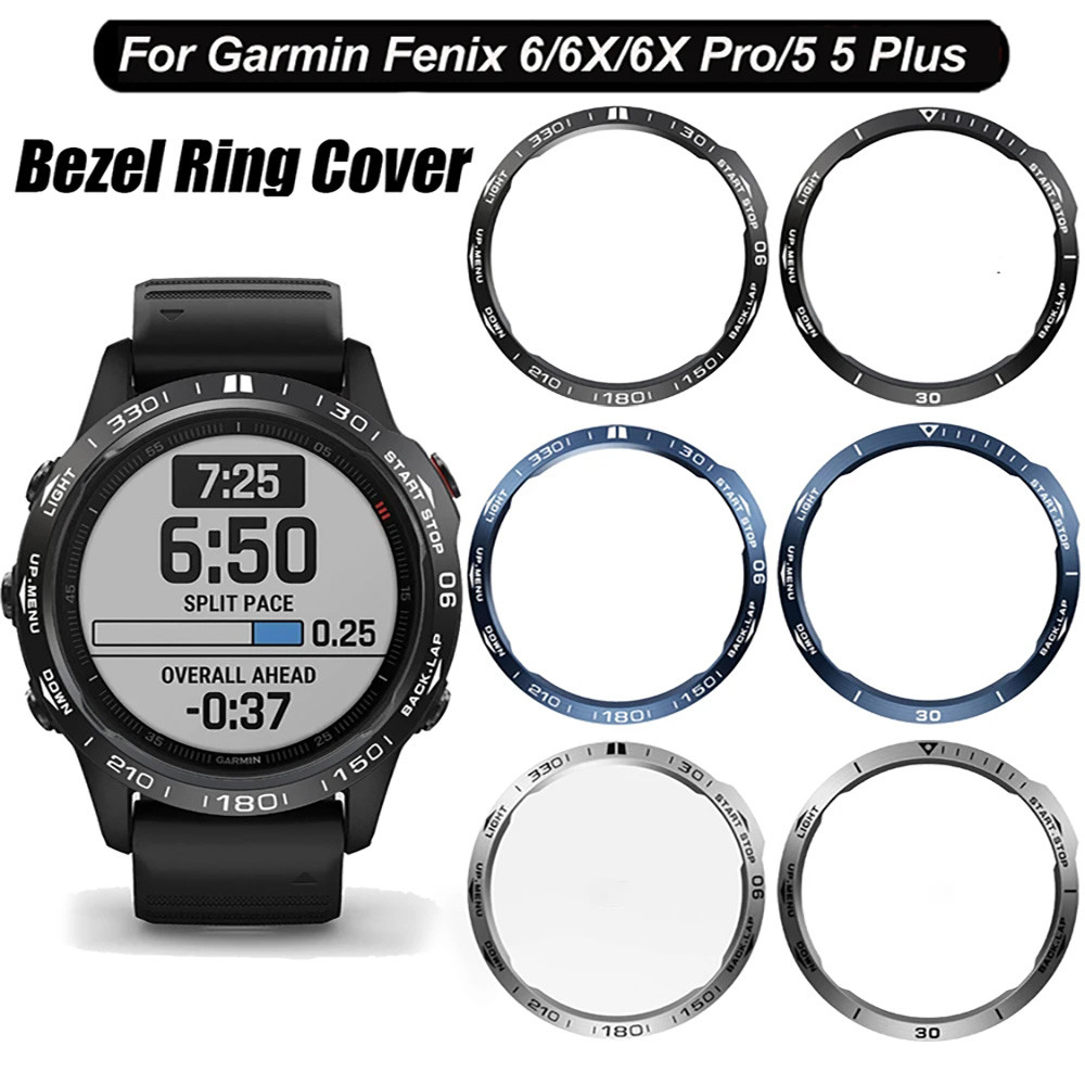 Stainless Steel Bezel For Garmin Fenix 7 7X Fenix 5 5 Plus Fenix 6 6X 6 Pro Anti Scrat Metal Protect