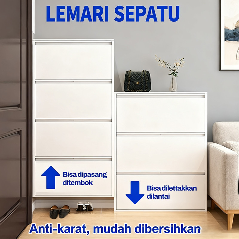 RAK SEPATU BESI LEMARI SEPATU SUSUN TERTUTUP RAK SEPATU BESI KUAT TEBAL RAK SEPATU TERTUTUP BESI