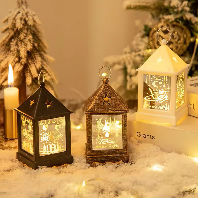 fi_trendy - Lampu LED Lentera Akrilik Lentera Piramid Muslim EID Mubarak Dekorasi Ramadan