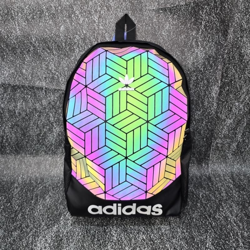 NEW ADIDAS BACKPACK ISSEY MIYAKE NEW PATTERN / TAS RANSEL BACKPACK ISSEY MIYAKE REFLECTIVE GREY MARO