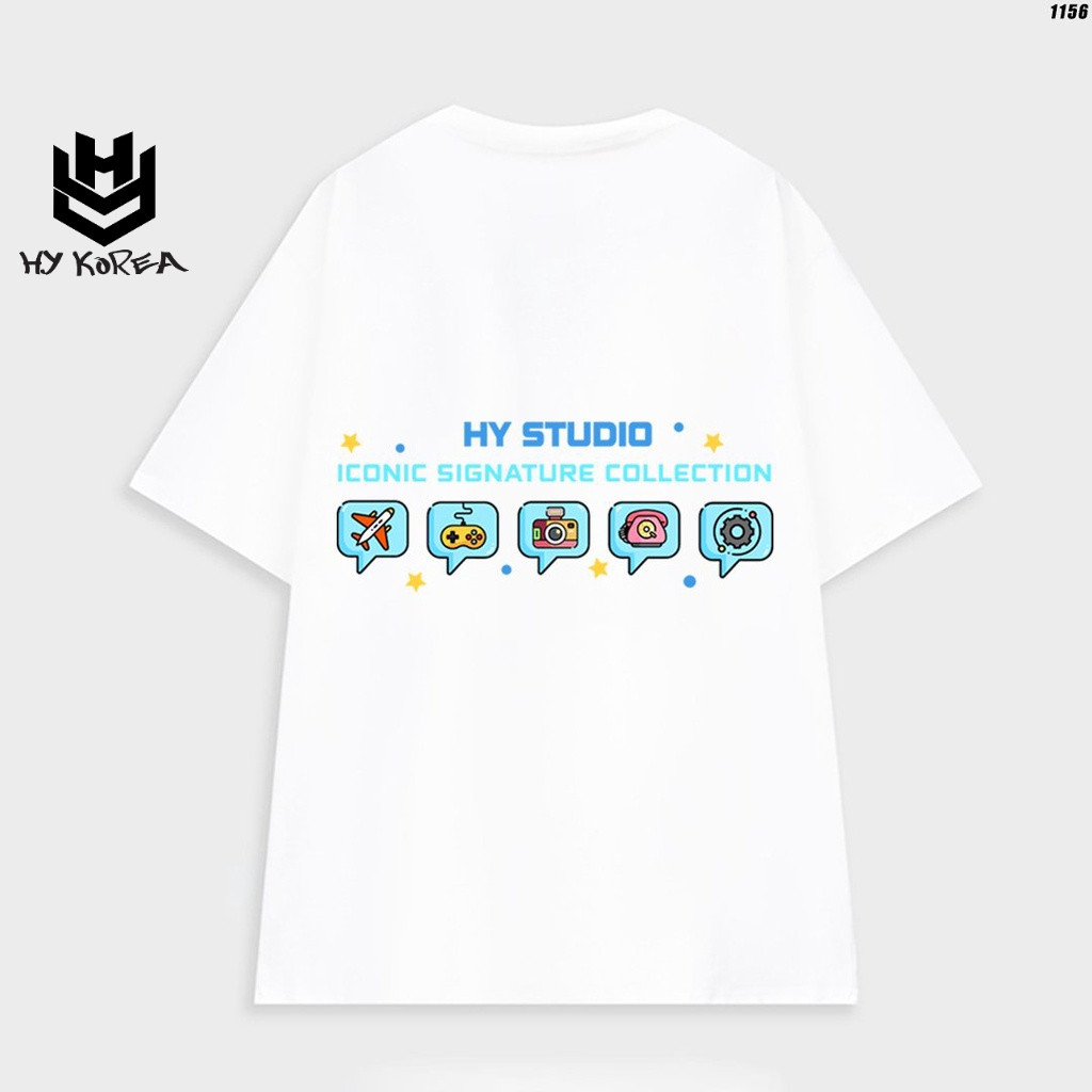 HY KOREA kaos wanita lucu longgar longgar Pesawat 1156