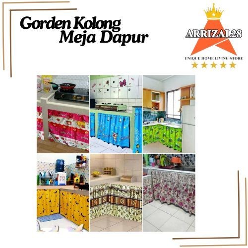 *GORDEN/TIRAI KOLONG MEJA DAPUR KOMPOR KARAKTER
