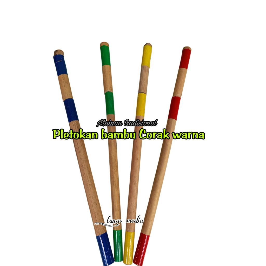 #$ Mainan Tradisional Pletokan Bambu Warna/Pletokan bambu/Mainan tradisional/Pletokan Bambu Motif $%