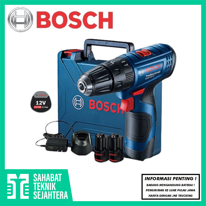 BOSCH GSB120LI Mesin Bor Cordless Drill 10mm Impact Beton Tembok Baterai Batre Tangan Tanpa Kabel GS