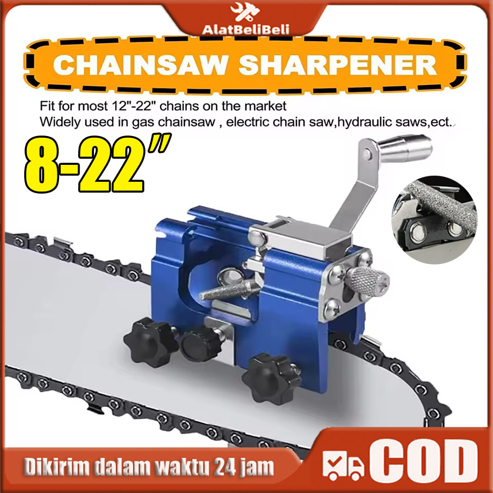 Alat Pengasah Rantai Gergaji Mesin Manual Aluminium Portable Dengan Kepala Gerinda PengasahPisau Pad