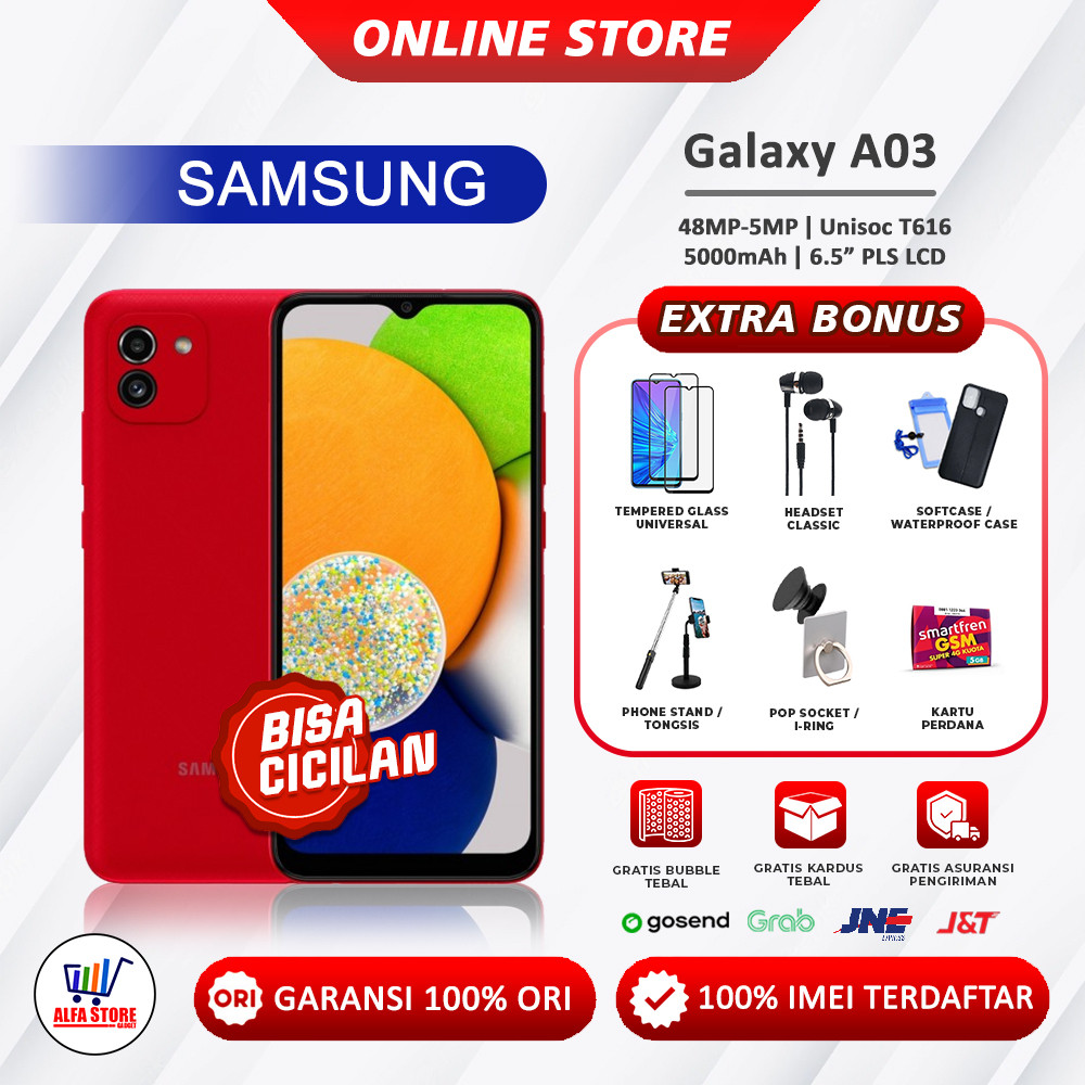 HP Samsung Galaxy A03 RAM 3/32GB - 4/64GB - 4/128GB Garansi Resmi