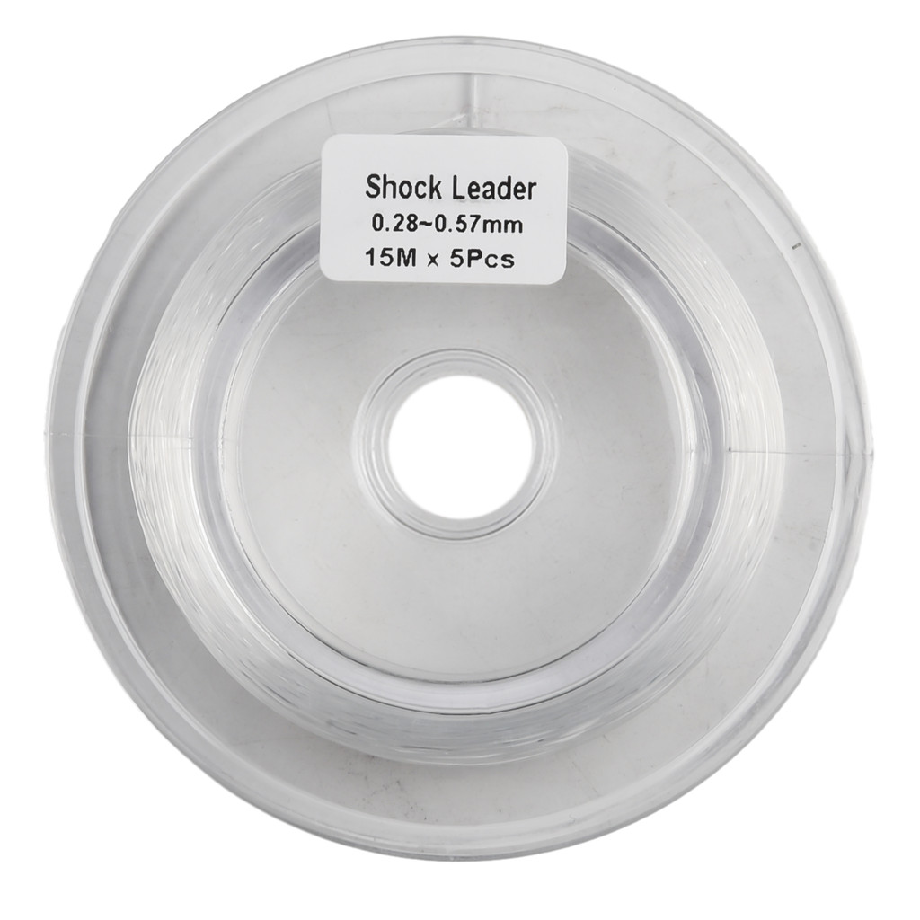 15m Fishing Fly Nylon Line Buffer Front Wire Sinking Shock Leader Line Variable ameter Buffering Lea