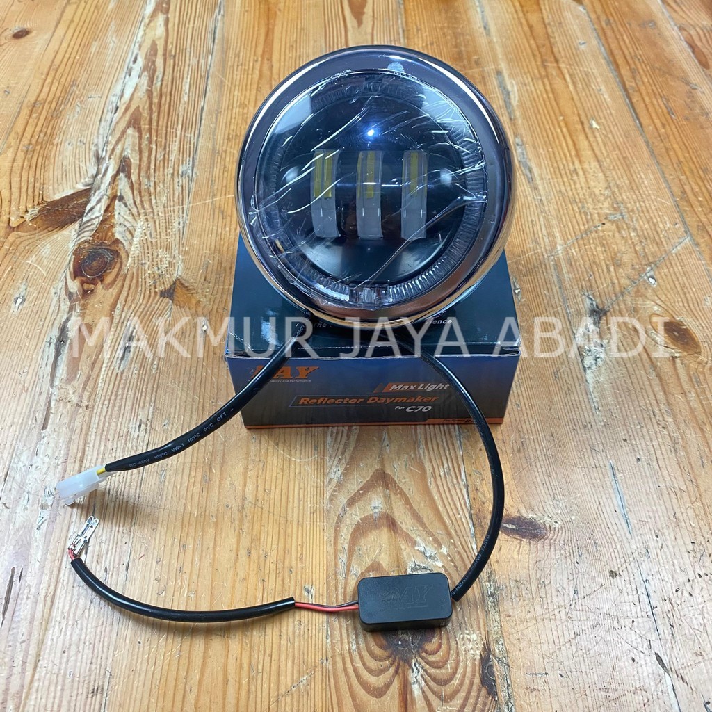 Headlamp Lampu Depan Led Projie C70 Motor LED Bulat Terang Putih