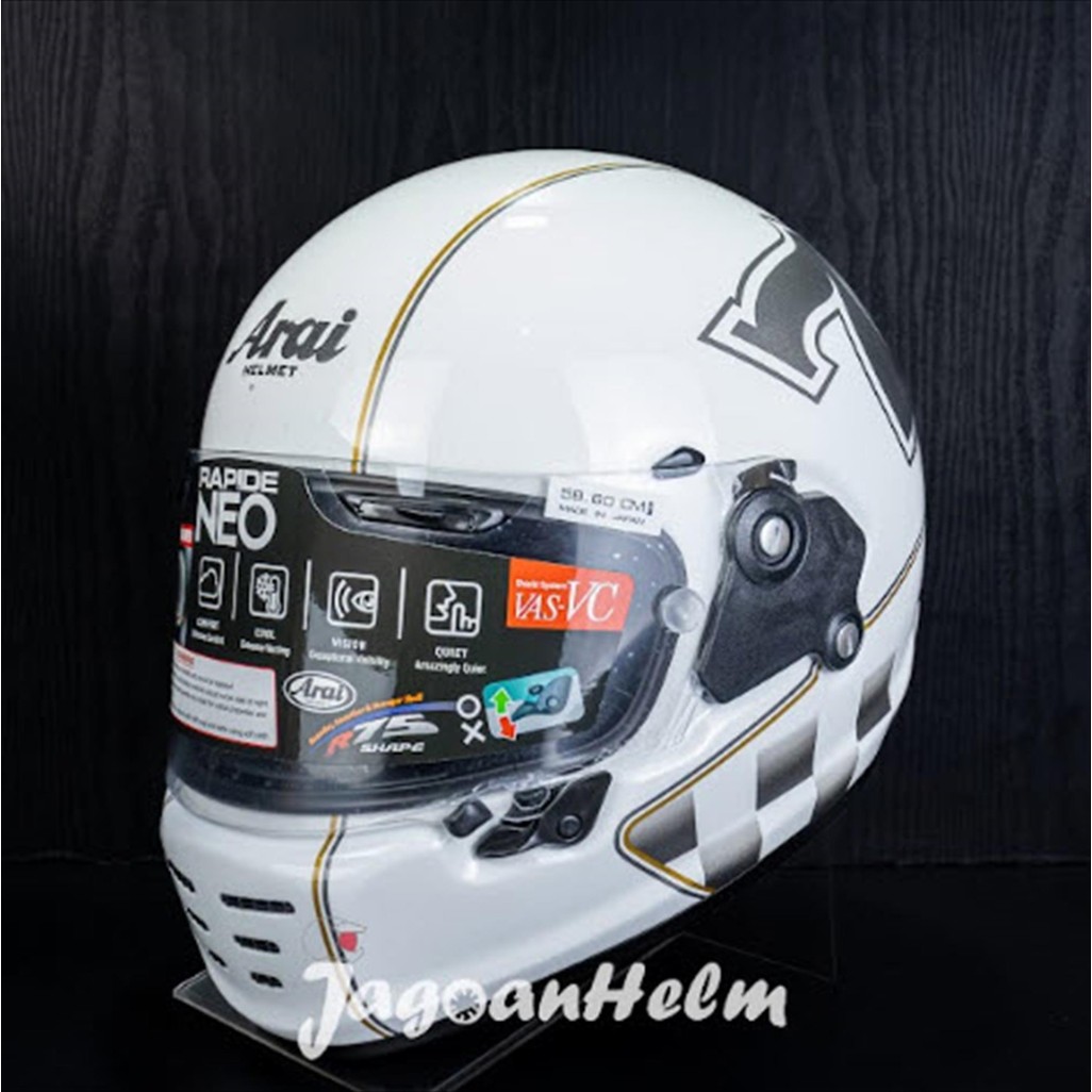 ARAI HELM RAPIDE NEO CAFE RACE | WHITE | FULL FACE CLASSIC