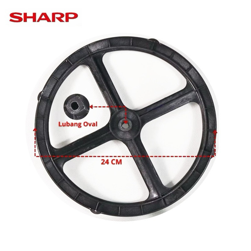 Pully Gearbox Gear Box Mesin Cuci 2 Tabung Sharp