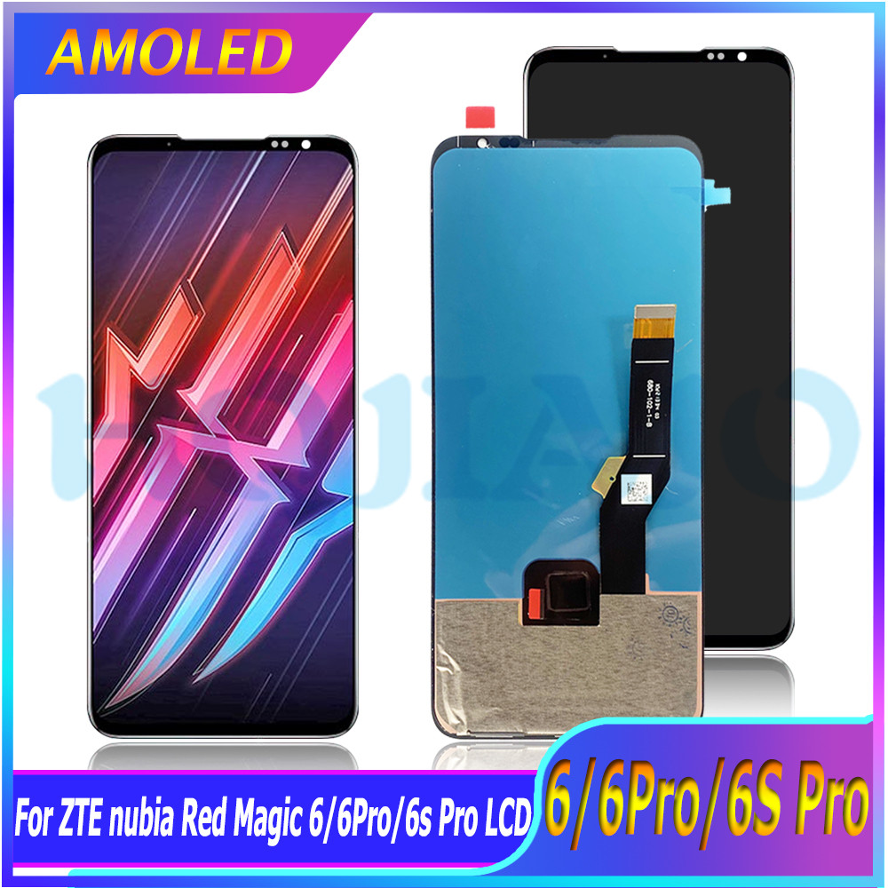 6.8" Amoled LCD For ZTE nubia Red Magic 6 6S Pro splay NX669J Screen Tou Panel gitizer For Red Magic
