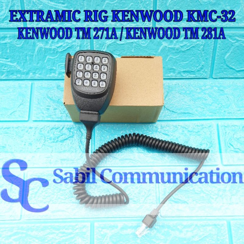 EXTRAMIC RADIO KENWOOD TM281 TM271A KMC32 PTT MIC RIG KENWOOD TM 281A TM271A KMC-32 MIC KENWOOD KMC3