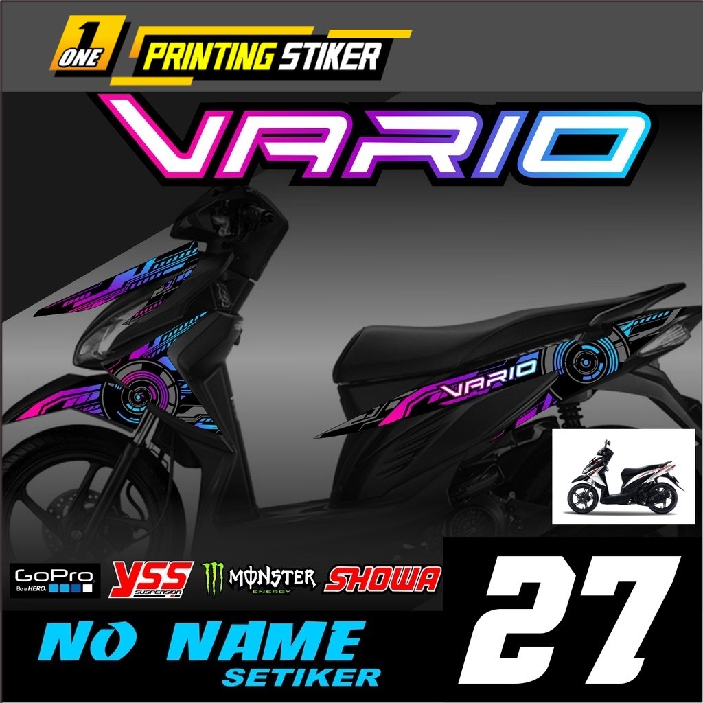 Striping Vario 110 Fi - Striping Variasi List Vario 110 Karbu Cw Racing