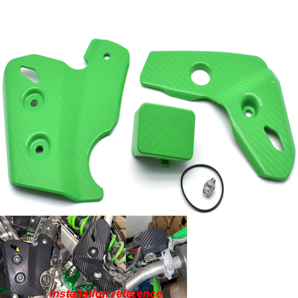 For Kawasaki KLX250 KLX250S D-TRACKER / X 1993-2020 Motorcycle Frame Guard Protector Covers Carbon L