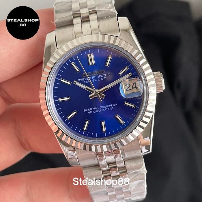 Seiko Datejust Blue Stick Luminous NH35