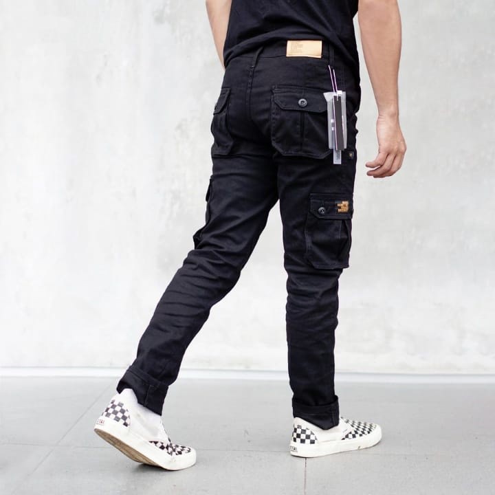 celana cargo panjang pria / celana cargo panjang pria army / celana cargo panjang pria hitam