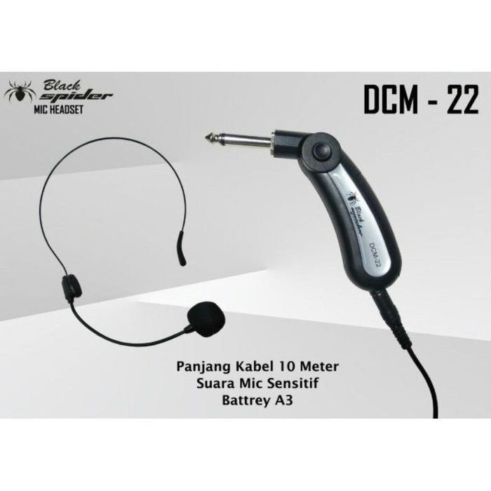 [DORFIC] mic headset black spider DCM 22 mic telinga dcm22 ORIGINAL Microphone Bluetooth Mikrofon Wi