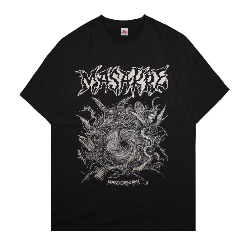 Xtreme Merch Masakre "Japan Tour 2023" Oversized Kaos Pria Wanita Tshirt