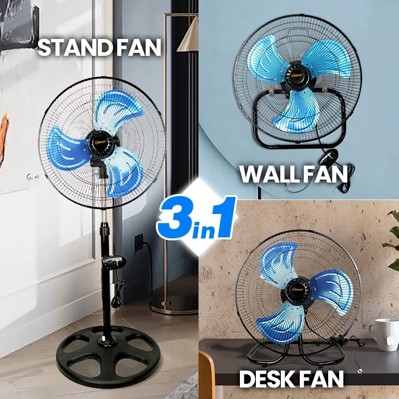 Kipas angin besi JUMBO 18” OMICKO  3in1 / TORNADO FAN/kipas angin dinding/kipas/kipas angin berdiri/