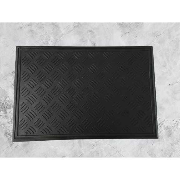 Keset Kaki Karet Bordess Anti Slip Hitam Mengkilat