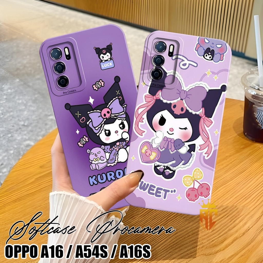 Casing Oppo A16 / Case Oppo A16S / Case Oppo A54S - Case Hp Oppo - Case kekinian - Case Kuromi Purpl